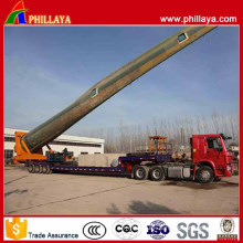 Tri-Axle Hydraulic Rotary Table Type Wind Blade Transport Trailer